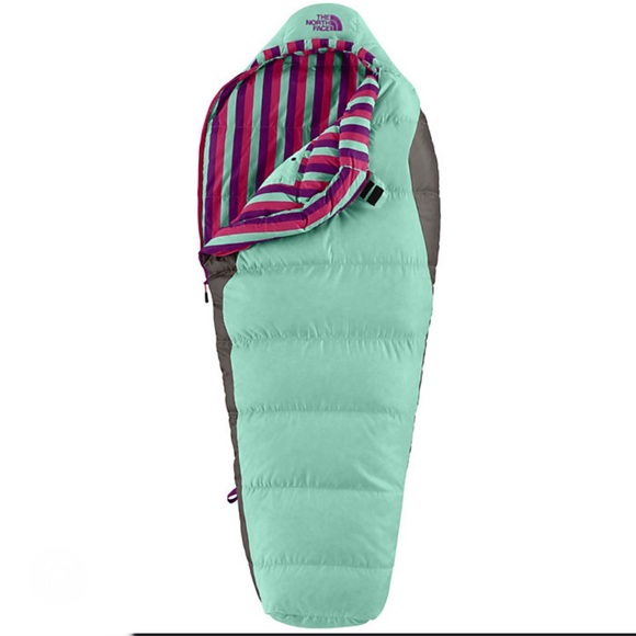 The North Face Youth Aleutian 3S Bx 20 Degree Sleeping Bag Blue and Pink - Picture 1 of 5